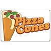 Signmission Pizza Cones Banner Concession Stand Food Truck Single Sided B-Pizza Cones19